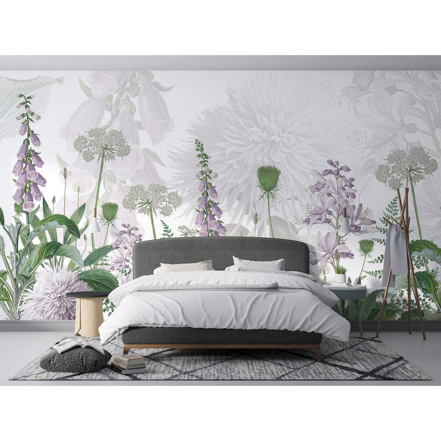 はがせるミューラル壁紙 のりなし Sir Edward Foxglove Flowers W13369