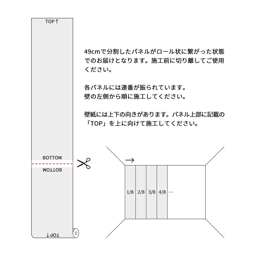 壁紙はつながった状態でお届けします