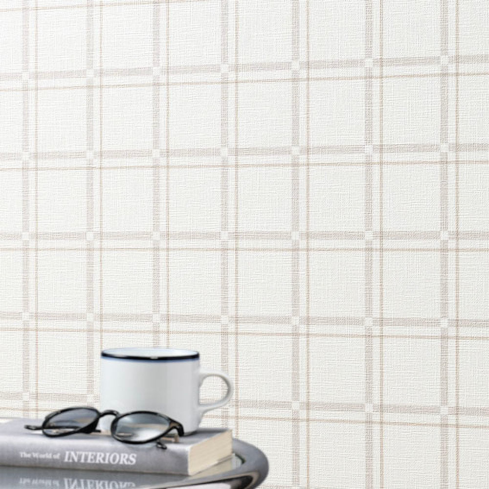 生のり付き【10m+施工道具セット】お買い得 国産壁紙 クロス / シンコール / チェック SLP-401