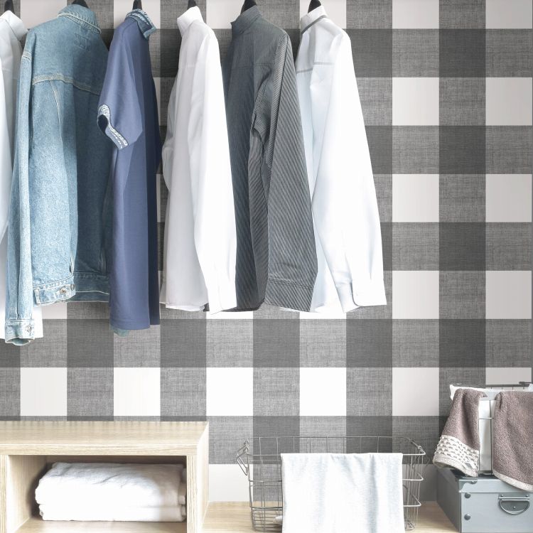 はがせる 壁紙 シール 「NU WALLPAPER」scott-ish plaid self adhesive wallpaper / SLW3415