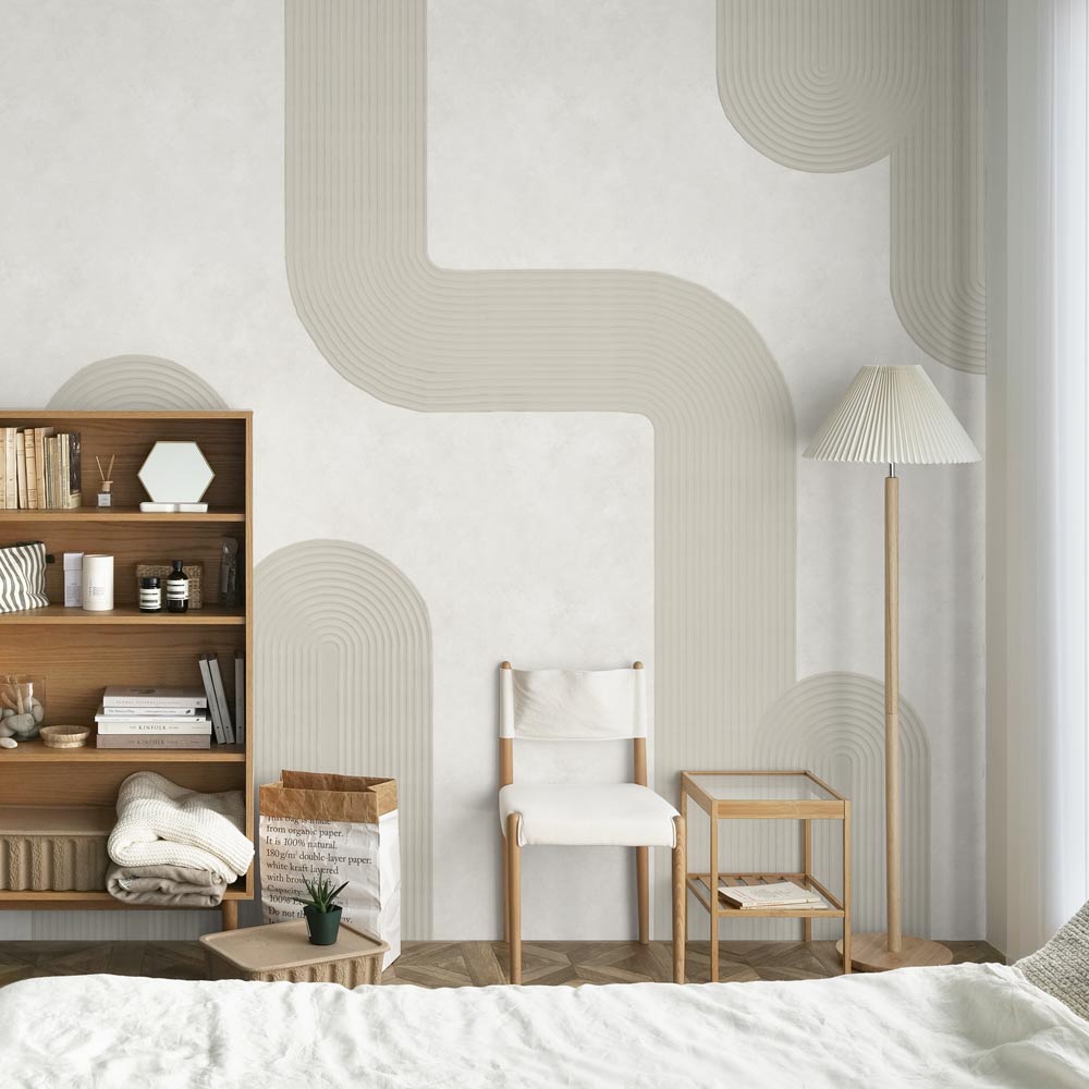 【サンプル】はがせるミューラル壁紙 シールタイプ SLOW TiME テクスチャアート TST-TA01 サンドビーチホワイトベース