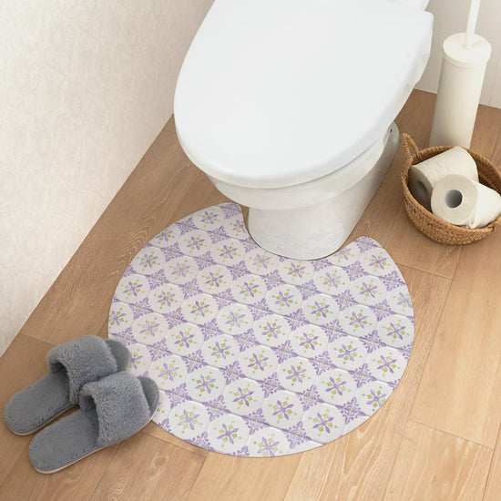 拭けるトイレマット サークルタイプ 60cm×56cm オーアタイル/アメジスト