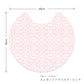 拭けるトイレマット サークルタイプ 60cm×56cm エレガントアラベスク/ピンク