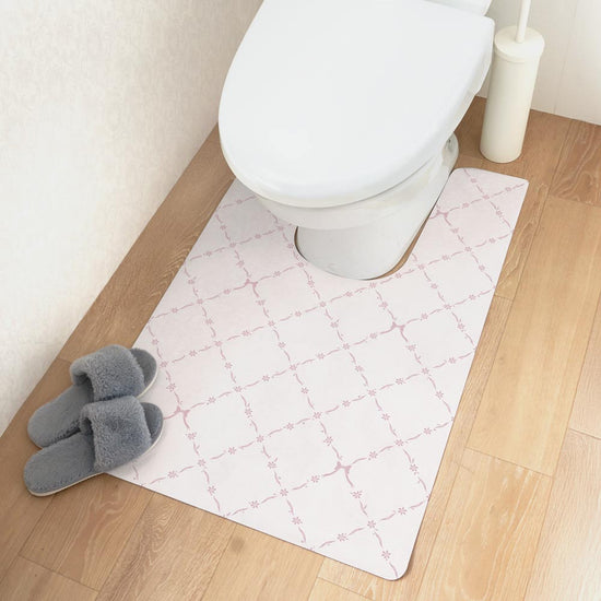 拭けるトイレマット ロングタイプ 60cm×91cm カロアフルール/コライユ