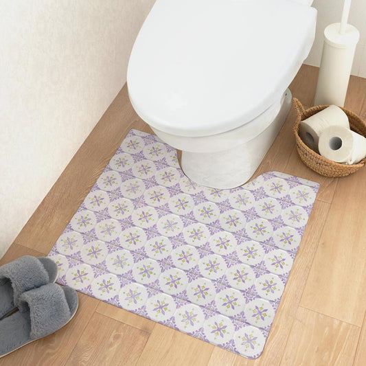 拭けるトイレマット スクエアタイプ 60cm×56cm オーアタイル/アメジスト