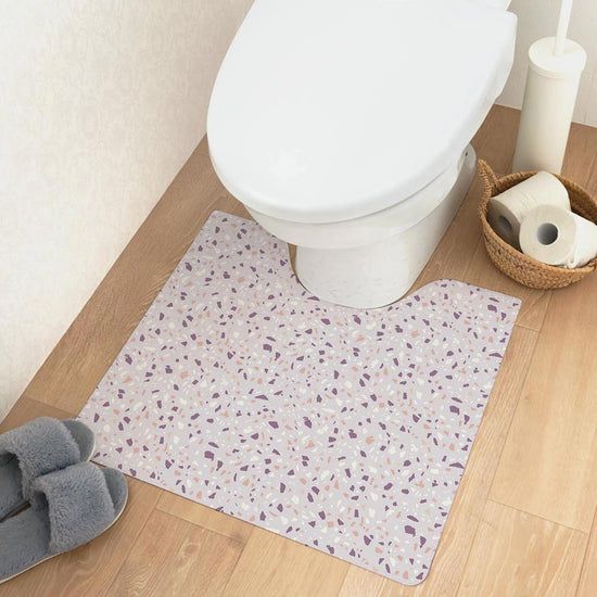 拭けるトイレマット スクエアタイプ 60cm×56cm ロッシュテラゾー/カシス