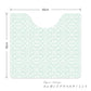 拭けるトイレマット スクエアタイプ 60cm×56cm エレガントアラベスク/ミント