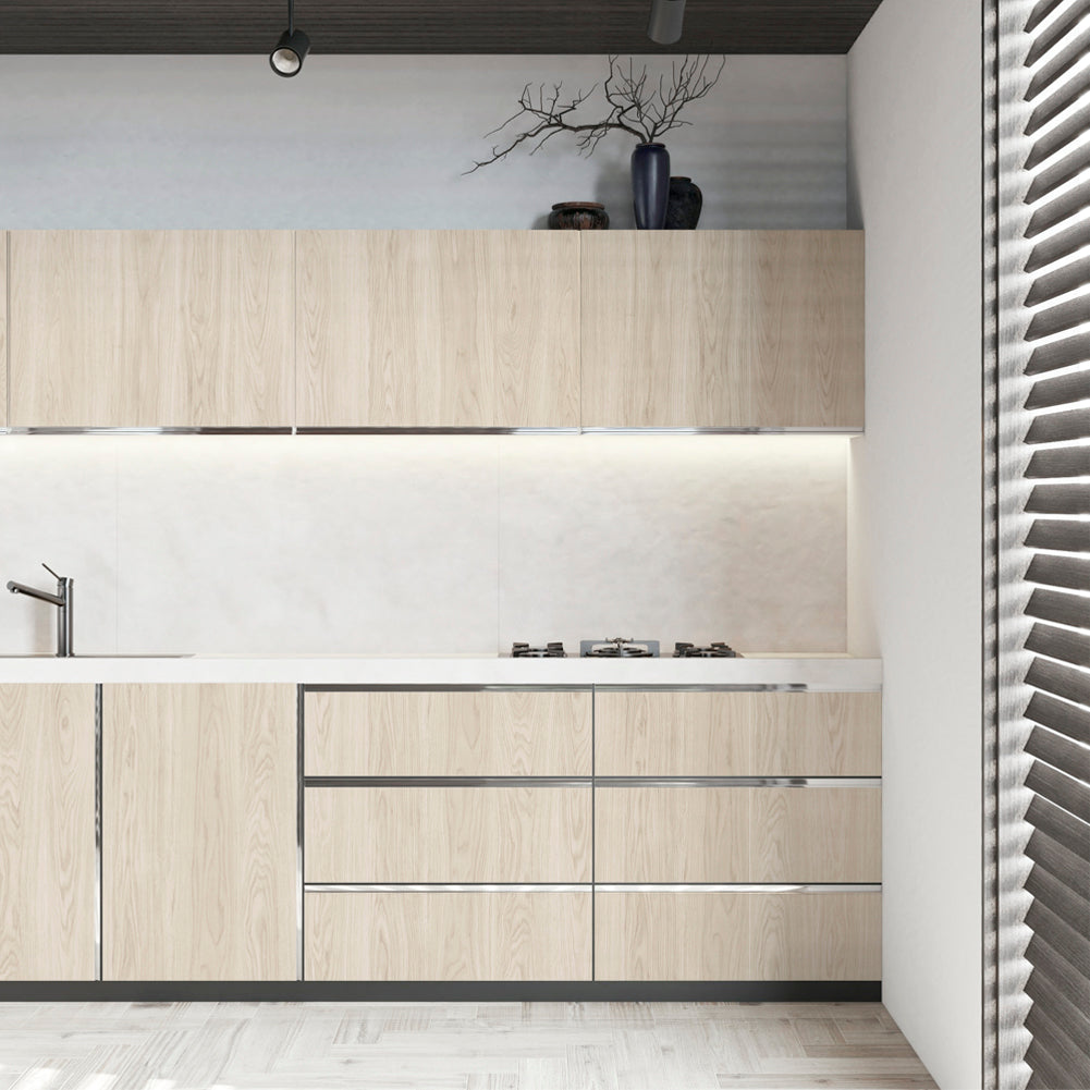 貼ってはがせる シール壁紙 「Hatte me! (ハッテミー)」 リメイクシート ウッド 板目  (65cm×2.6mサイズ)  TMGG-01 / グレージュ/Light