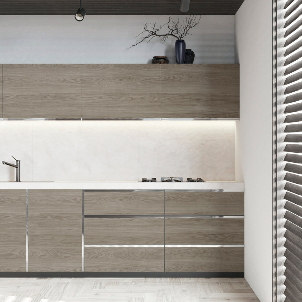 貼ってはがせる シール壁紙 「Hatte me! (ハッテミー)」 リメイクシート ウッド 板目  (65cm×1mサイズ)  TMGG-03 / グレージュ/Medium