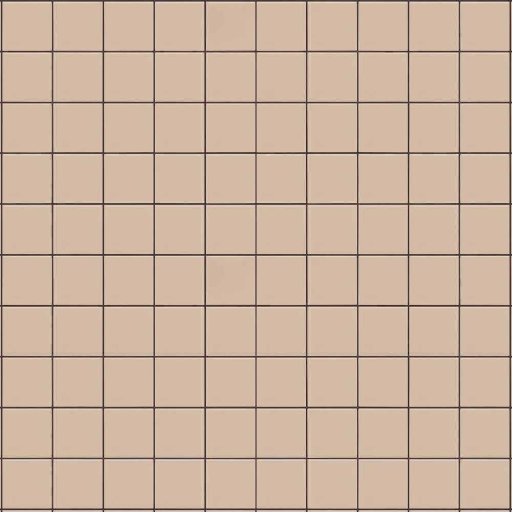 【サンプル】貼ってはがせる シール壁紙 「Hatte me! （ハッテミー）」 リメイクシート WALLN カラースクエアタイル CSQT-06 / ベージュ