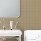 貼ってはがせる シール壁紙 「Hatte me! （ハッテミー）」 リメイクシート WALLN カラースクエアタイル （65cm×1mサイズ） CSQT-15 / グレージュ×ブルー