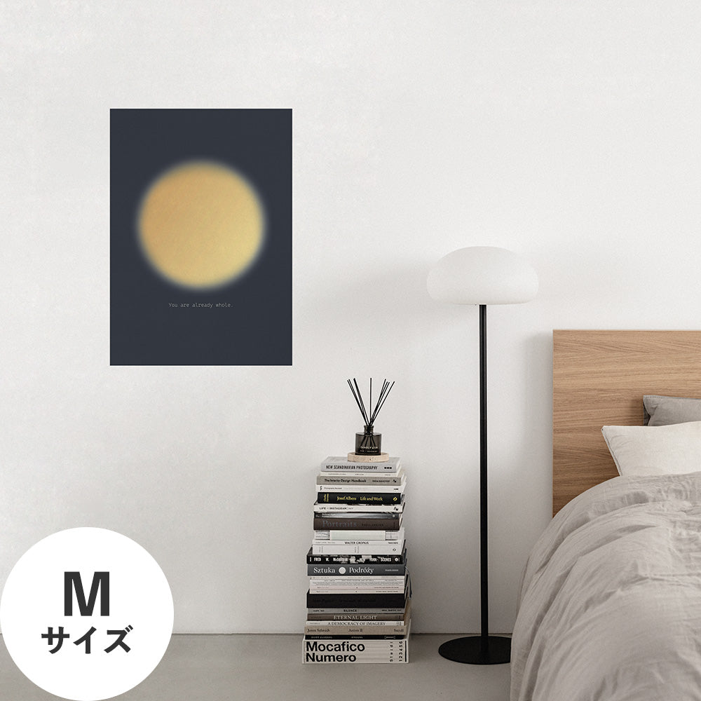 Hattan Art Poster ハッタンアートポスター WALLN Moonシリーズ 満月 / Mサイズ（45cm×64cm）