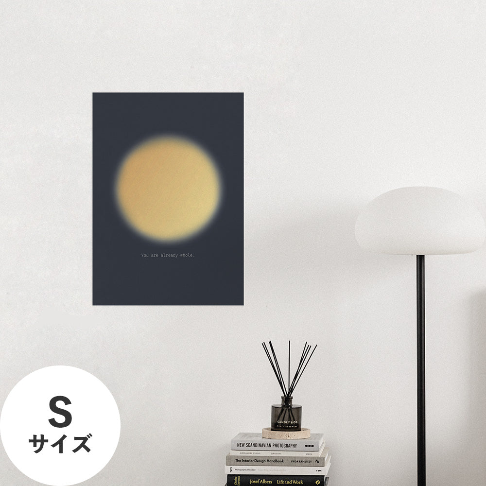 Hattan Art Poster ハッタンアートポスター WALLN Moonシリーズ 満月 / Sサイズ（32cm×45cm）