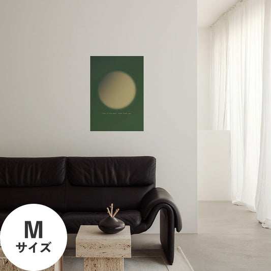 Hattan Art Poster ハッタンアートポスター WALLN Moonシリーズ 木漏れ月 / Mサイズ（45cm×64cm）