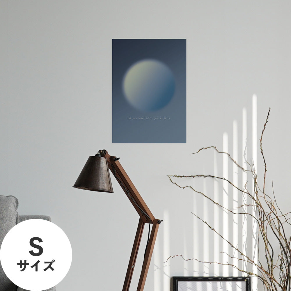 Hattan Art Poster ハッタンアートポスター WALLN Moonシリーズ 月光海 / Sサイズ（32cm×45cm）