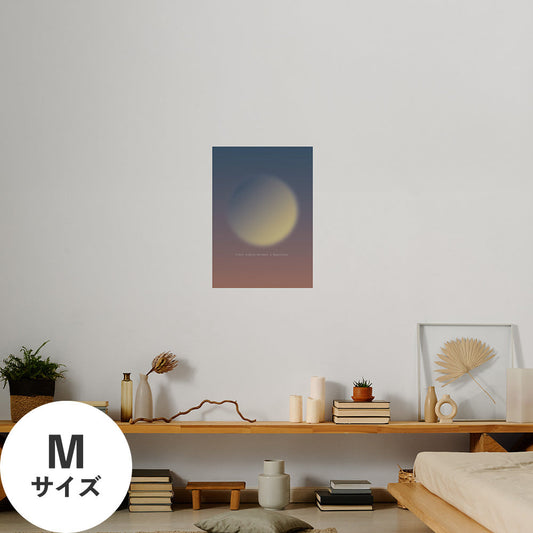 Hattan Art Poster ハッタンアートポスター WALLN Moonシリーズ 暁月 / Mサイズ（45cm×64cm）