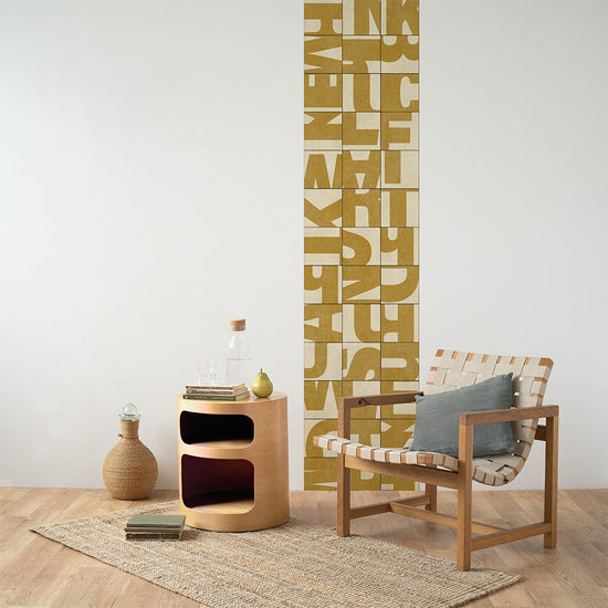 はがせる壁紙 シールタイプ WALLN レターブロック (49cm×3mサイズ) TKH-LB04