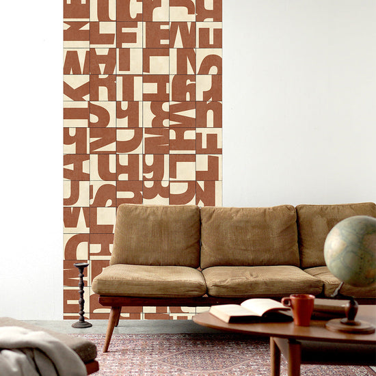 はがせる壁紙 シールタイプ WALLN レターブロック (49cm×2.5mサイズ) TKH-LB05