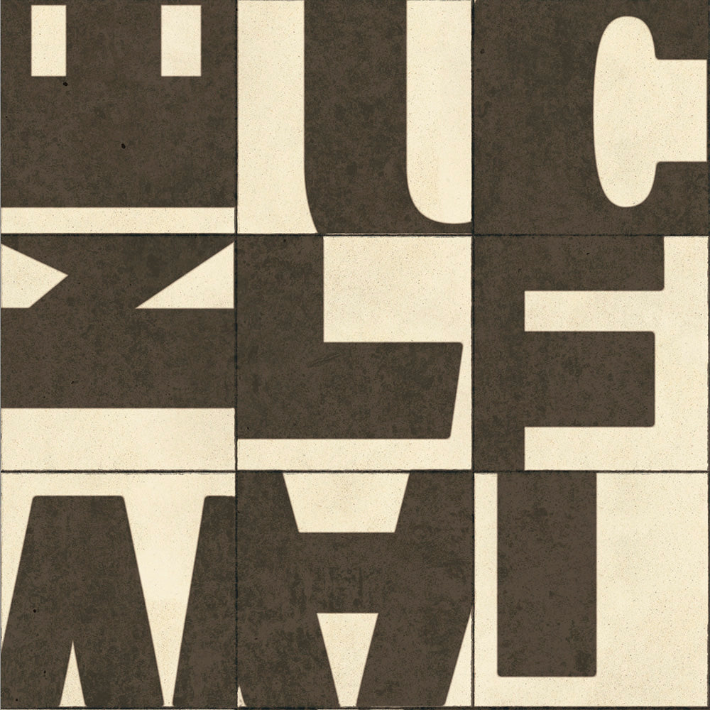 貼りやすいフリース壁紙（のりなし） WALLN レターブロック (49cm×2.5mサイズ) NKH-LB06