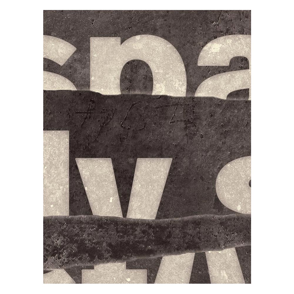 【サンプル】はがせるミューラル壁紙 のりなし WALLN レイヤードタイポグラフィ NKH-LT02 ブラック