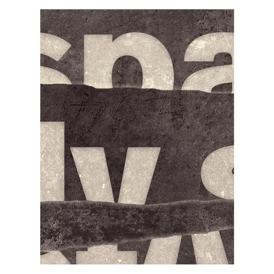 【サンプル】はがせるミューラル壁紙 のりなし WALLN レイヤードタイポグラフィ NKH-LT02 ブラック