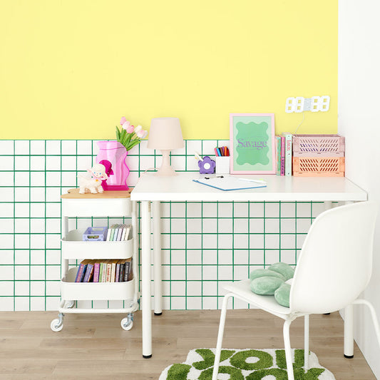 はがせる壁紙 のりなしタイプ What's poppin? キャンディタイル メロウレモン