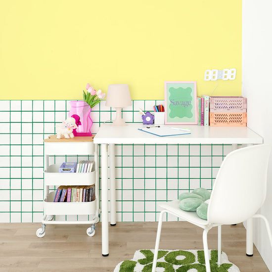 はがせる壁紙 のりなしタイプ What's poppin? キャンディタイル メロウレモン