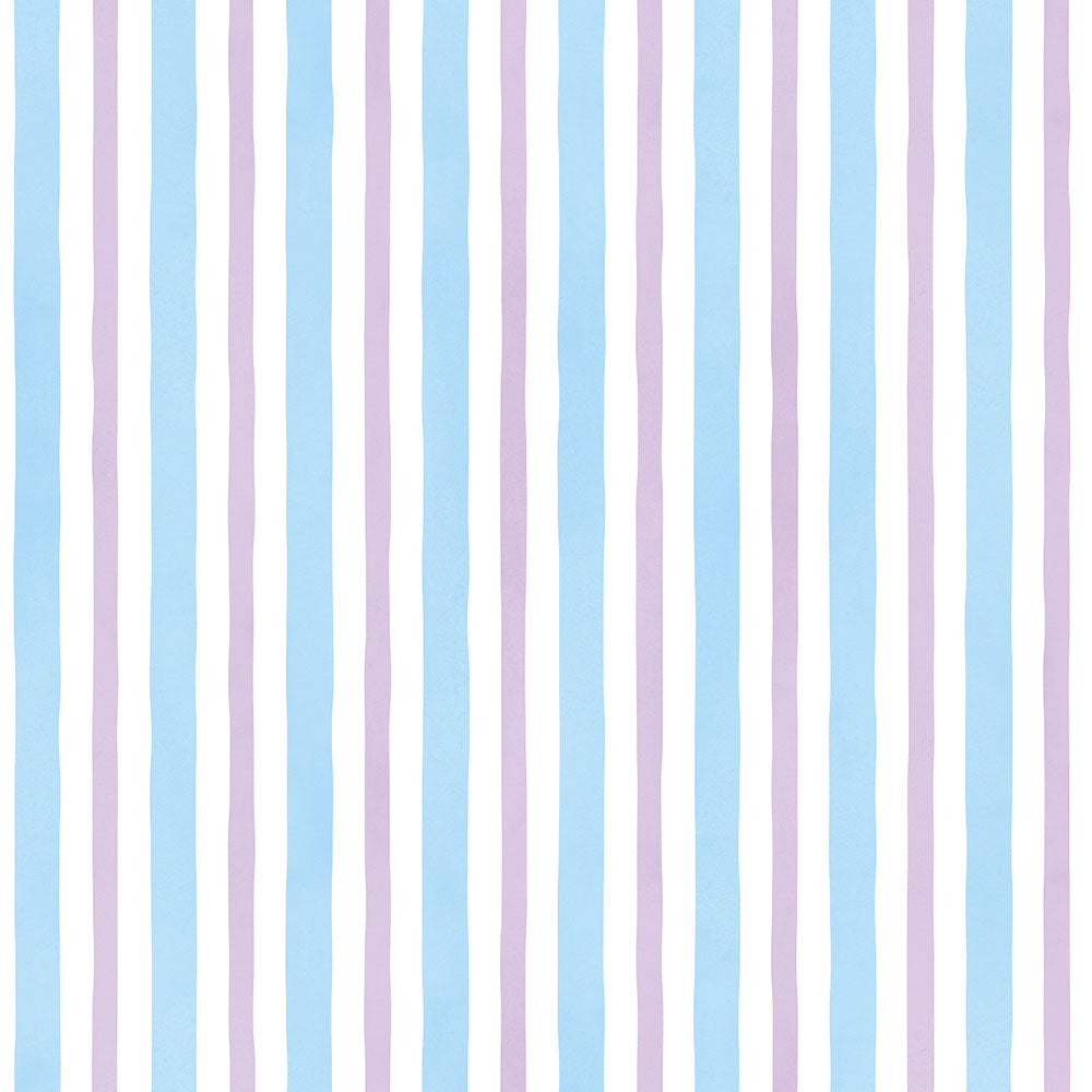 貼りやすいフリース壁紙 のりなしタイプ What's poppin? デイリーストライプ スカイラベンダー