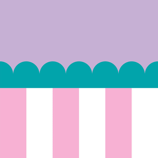 はがせる壁紙 のりなしタイプ What's poppin? ジェリーストライプ ミルキーフロート（スカラップ）