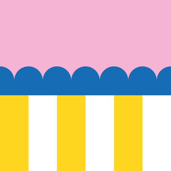 はがせる壁紙 のりなしタイプ What's poppin? ジェリーストライプ シュガーショック（スカラップ）