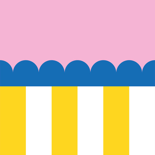 【サンプル】はがせる壁紙 のりなしタイプ What's poppin? ジェリーストライプ シュガーショック（スカラップ）