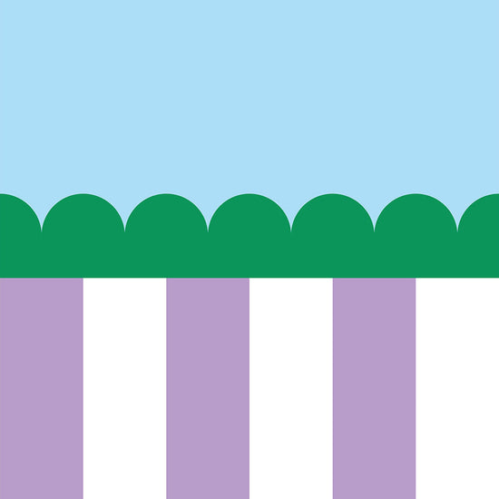 はがせる壁紙 のりなしタイプ What's poppin? ジェリーストライプ ソーダミックス（スカラップ）