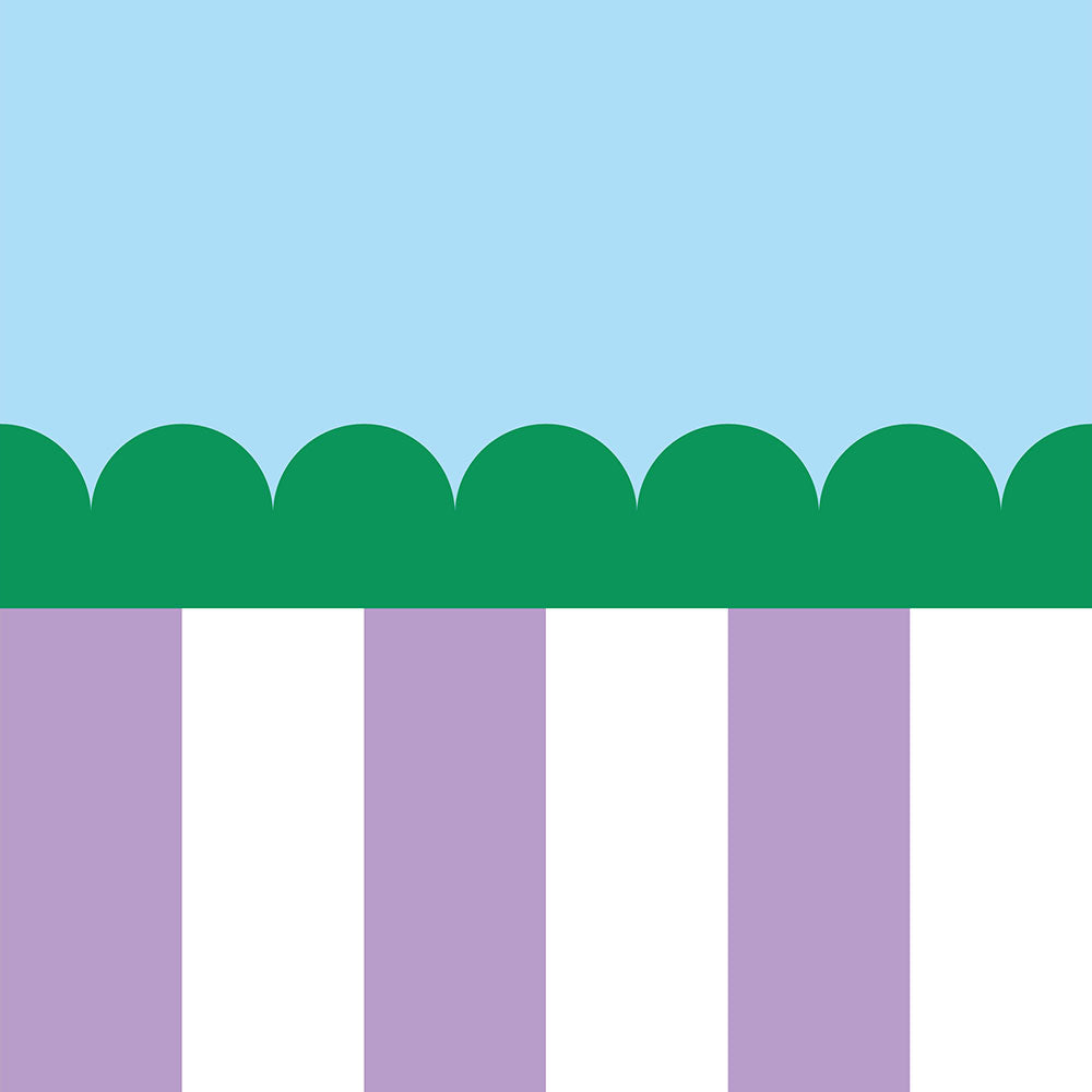 はがせる壁紙 のりなしタイプ What's poppin? ジェリーストライプ ソーダミックス（スカラップ）