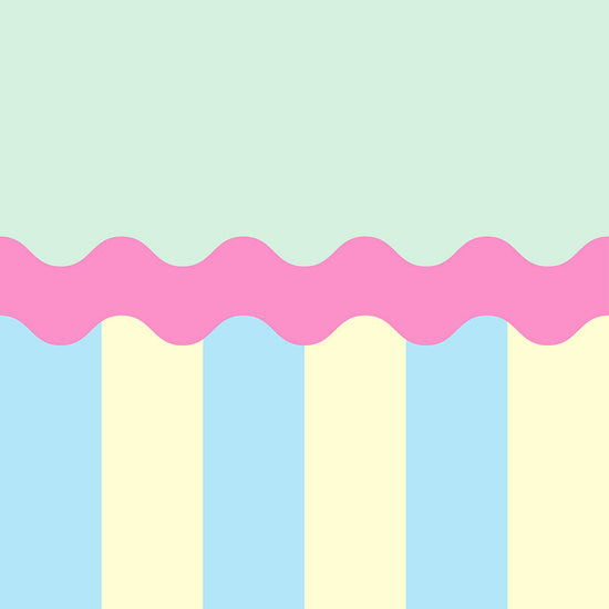 はがせる壁紙 のりなしタイプ What's poppin? ジェリーストライプ ミルキーフロート（ウェーブ）