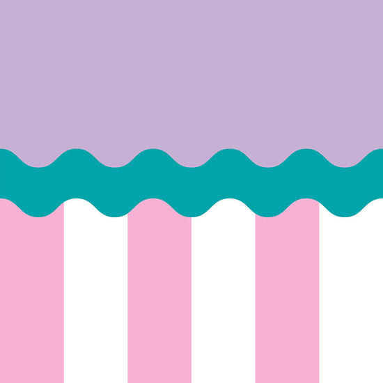 はがせる壁紙 シールタイプ What's poppin? ジェリーストライプ ミルキーフロート（ウェーブ）