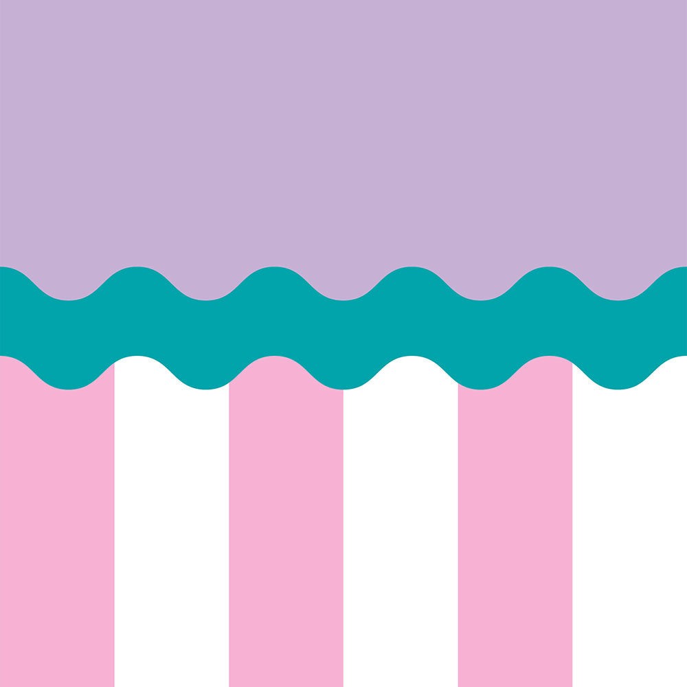 はがせる壁紙 のりなしタイプ What's poppin? ジェリーストライプ ミルキーフロート（ウェーブ）