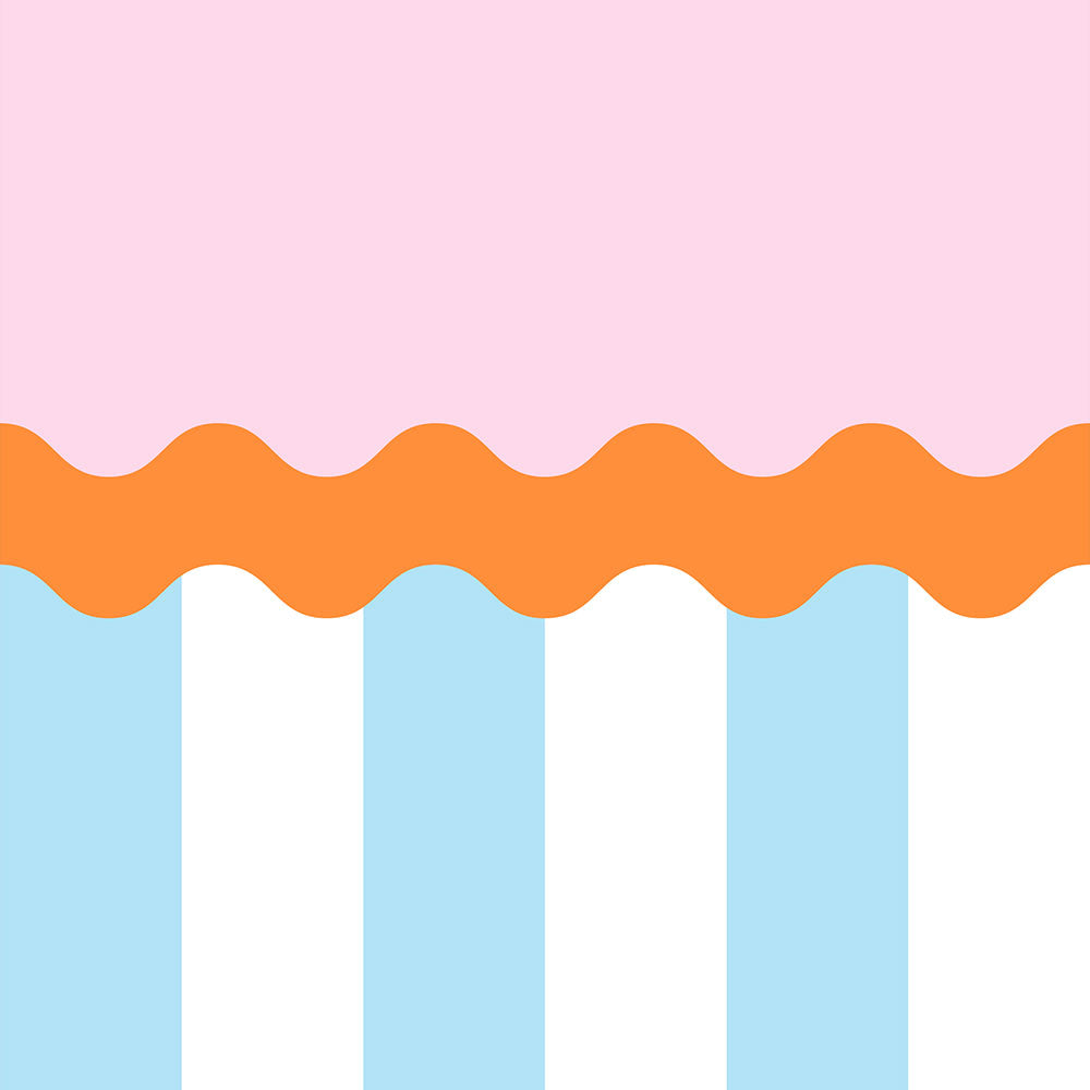 はがせる壁紙 シールタイプ What's poppin? ジェリーストライプ ミルキーフロート（ウェーブ）