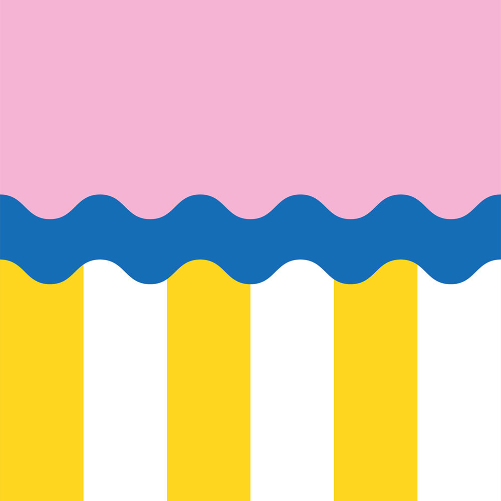 はがせる壁紙 のりなしタイプ What's poppin? ジェリーストライプ シュガーショック（ウェーブ）