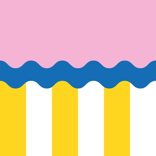 【サンプル】はがせる壁紙 のりなしタイプ What's poppin? ジェリーストライプ シュガーショック（ウェーブ）