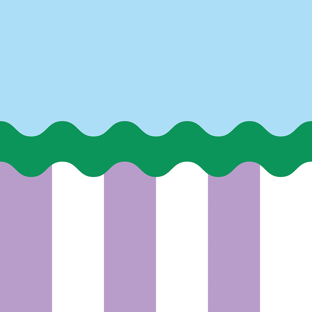 はがせる壁紙 シールタイプ What's poppin? ジェリーストライプ ソーダミックス（ウェーブ）