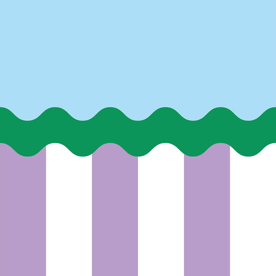 はがせる壁紙 シールタイプ What's poppin? ジェリーストライプ ソーダミックス（ウェーブ）