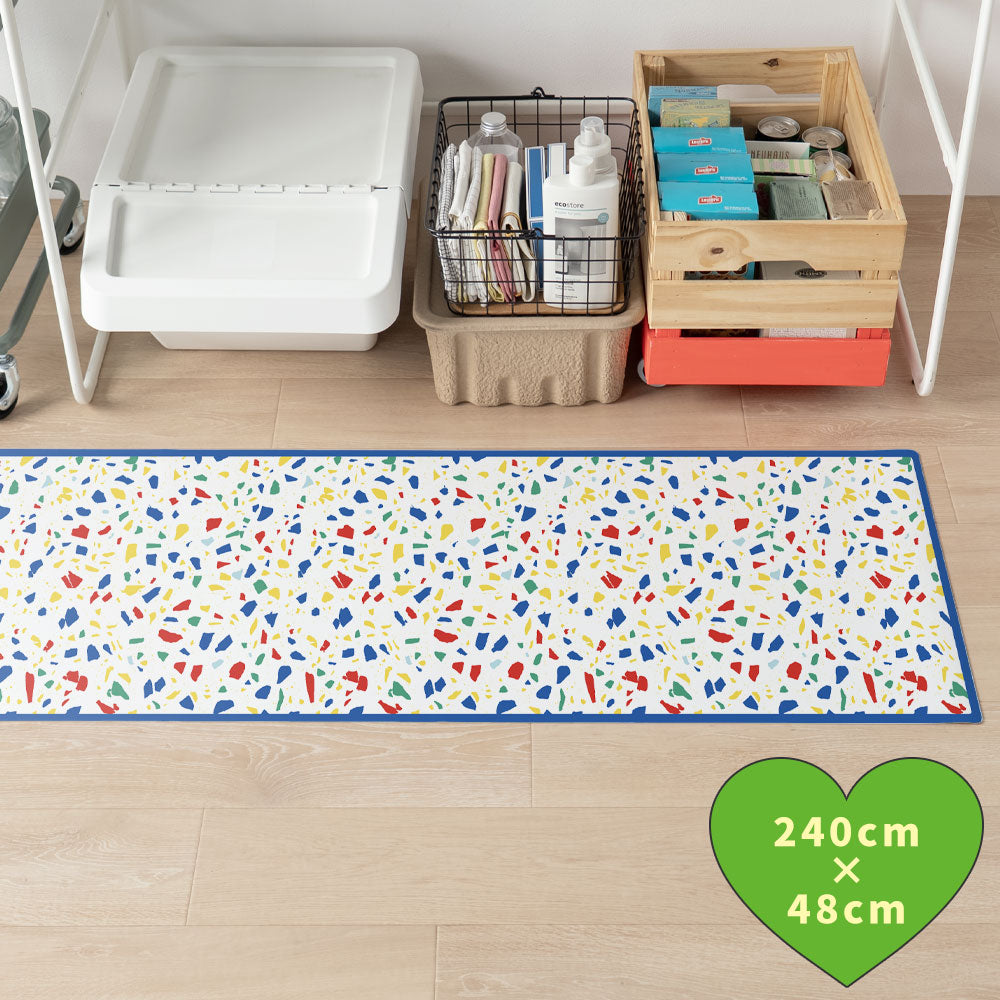 拭けるキッチンマット 「Sheete me ! (シーテミー)」 48cm×240cm POPPIN’ TERRAZZO トイボックス What's poppin?