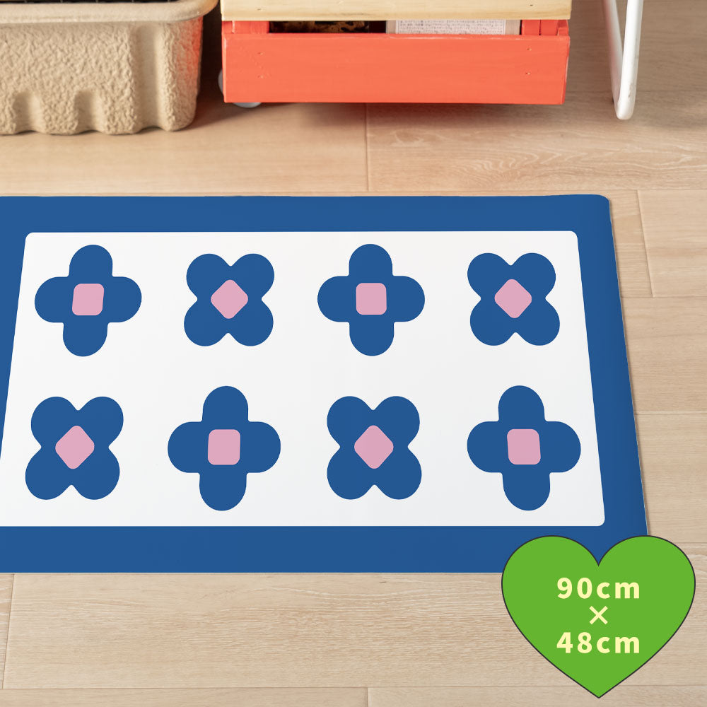 拭けるキッチンマット 「Sheete me ! (シーテミー)」 48cm×90cm BLOOM DAYS ブルーバイブス What's poppin?