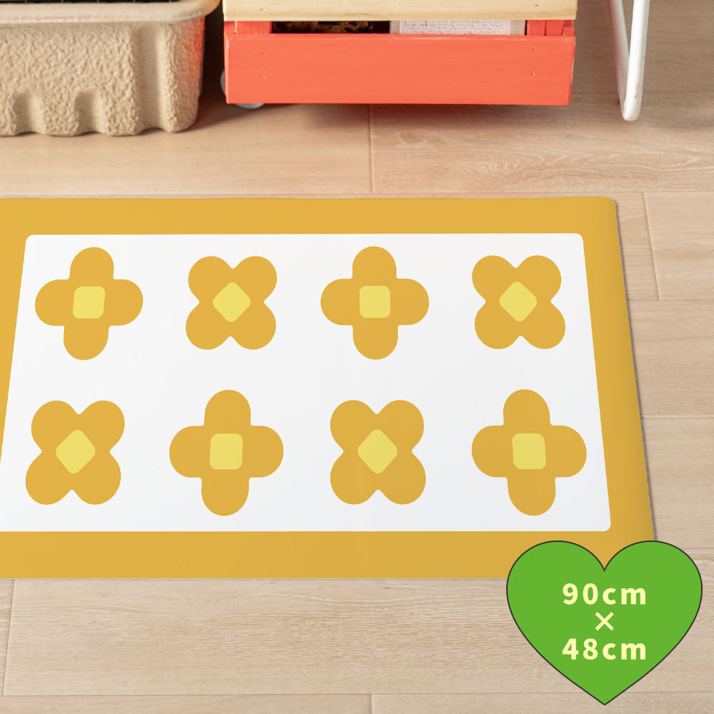 拭けるキッチンマット 「Sheete me ! (シーテミー)」 48cm×90cm BLOOM DAYS ハニービーム What's poppin?