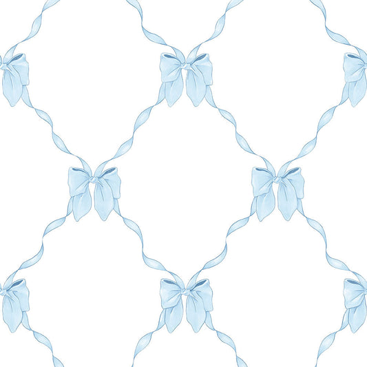 【サンプル】はがせる壁紙 のりなしタイプ What's poppin? ルルリボン シュガーブルー