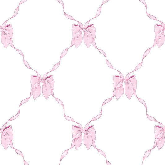 【サンプル】はがせる壁紙 のりなしタイプ What's poppin? ルルリボン ピンクティント