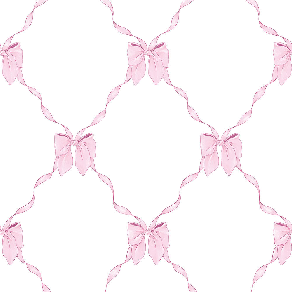 はがせる壁紙 シールタイプ What's poppin? ルルリボン (49cm×2.5mサイズ) ピンクティント