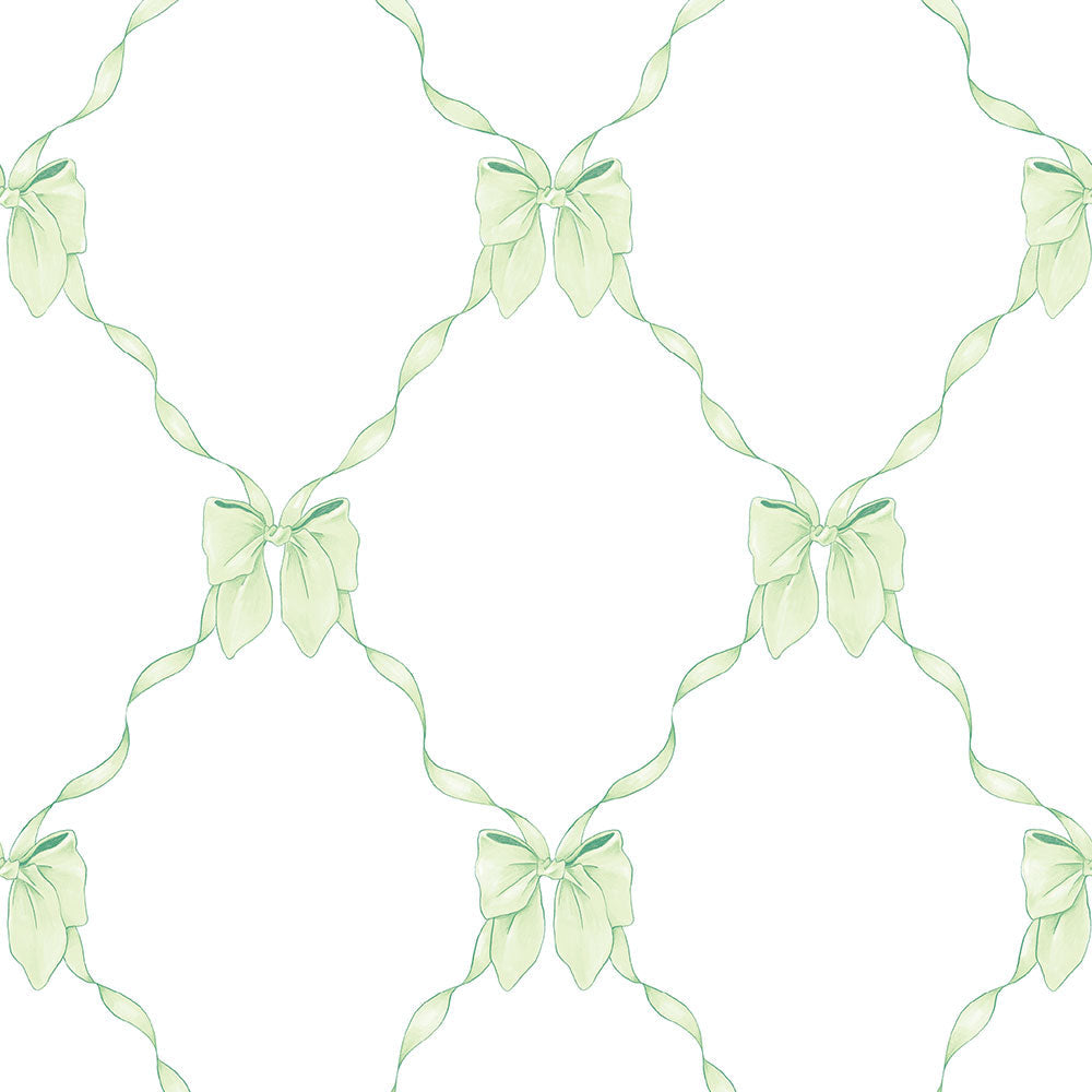 はがせる壁紙 のりなしタイプ What's poppin? ルルリボン (49cm×2.5mサイズ) ミントシャワー