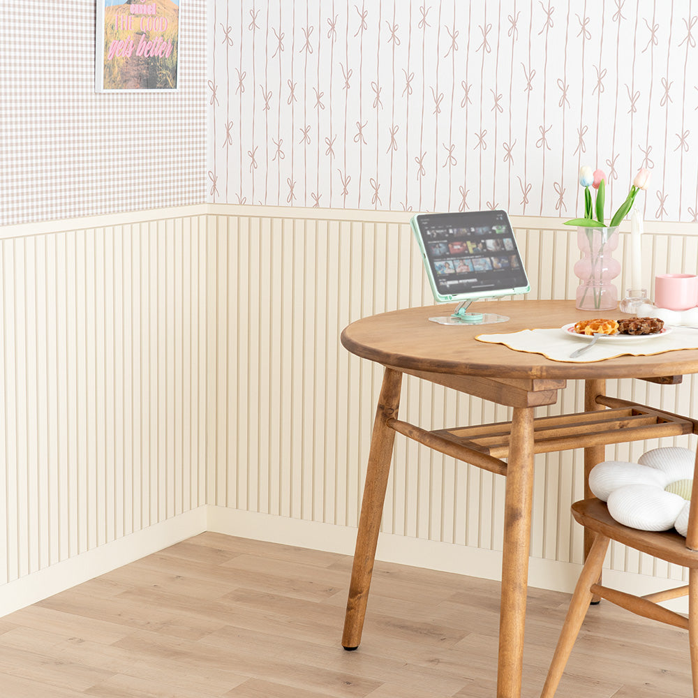 【サンプル】はがせる壁紙 シールタイプ What's poppin? ローワーウォールシート Lower wall sheet カラースラットウォール　キャラメルホイップ　TWP-LWC02