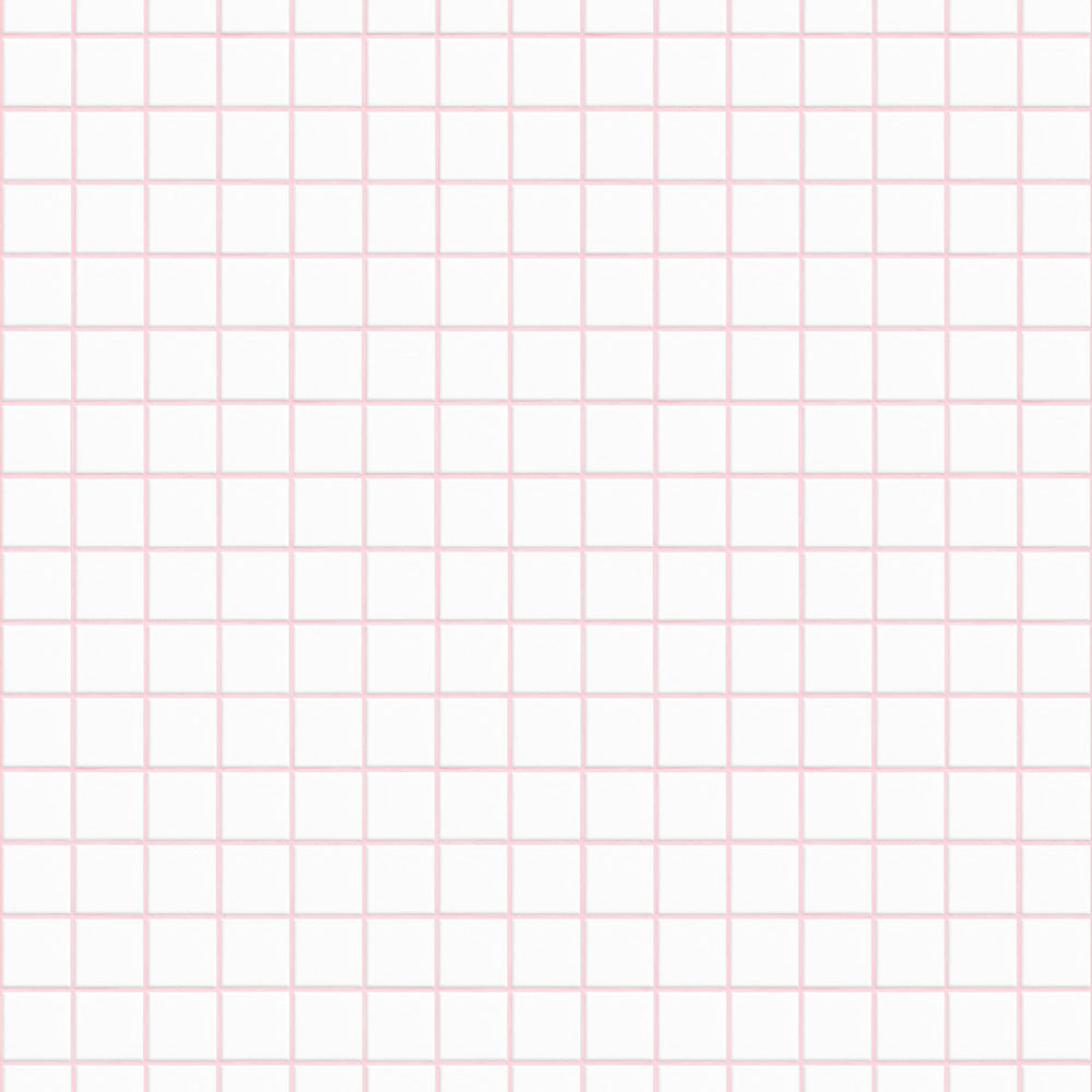 はがせる壁紙 シールタイプ What's poppin? ミニスクエアタイル カラージョイント (49cm×3mサイズ) コットンベリー